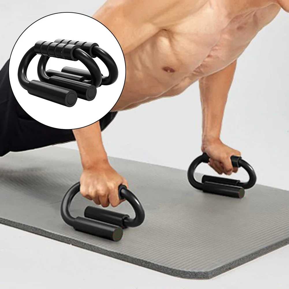 S-Type Push Up Stands Non-Slip Plank Exercise Aid Support Bar Home Gym Equipment for Arm Chest Multi-Function Muscle Training