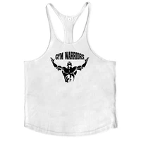 Débardeur de gymnastique en coton pour hommes, gilets de course, dos en Y, chemise sans manches, entraînement musculaire, athlétique, Fitness, Singlets 5