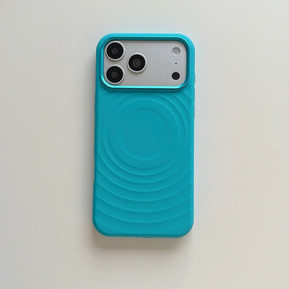Water Ripples Liquid Silicone Shockproof Phone Case with Strong Magnetic Grip
