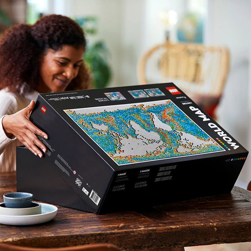 Artistic World Map Building Blos 3203 Assembly Toy Eonal Adult Gift Creative Thinking Skills Enhanced