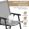 Patio Folding Chair Outdoor Chairs Set of 4 Portable Dining Chairs with Armrests, Folding Patio Chairs 4-Pack Chair Metal Frame 4