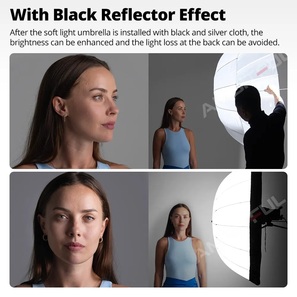 고독스 DPU-85/105/130/165T/BS 전문가용 휴대용 사진 촬영 우산 (디퓨저 커버 천)
