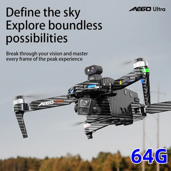 AE60 7000M 7.2in LCD SC GPS Drone 8K Fotocamera 5G Wifi FPV 3-Axis Gimbal Professionale Evitamento Ostacoli Quadcopter RC Dron