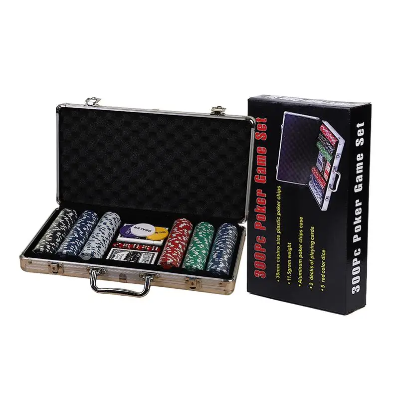 200/300 Piece Texas Hold'em Poker Chip Set for Texas Hold'em Blackjack Boardroom Recreation Entertainment Poker Accessories