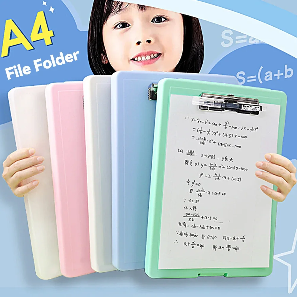 2in 1 A4 다기능 파일 폴더 데스크탑 테스트 용지 주최자 사무실 문서 보드 폴더 보관함 쓰기 보드 사무실