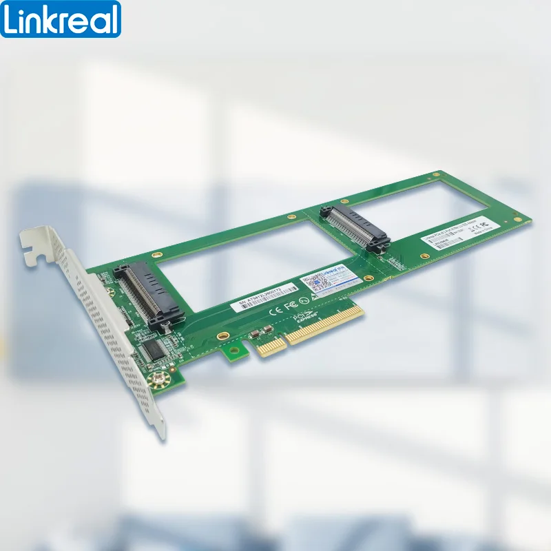 Linkreal 2x U.2 Sff8639 Ssd para Pci Express 3.0 Gen x8 Cartão U.2 Nvme Ssd Adaptador - Imagem 5