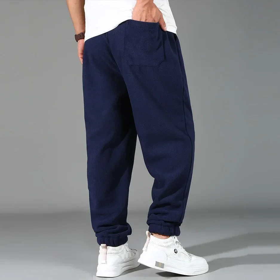Winter Sweat Pants Men Polar Fleece Sport Jogger Trouser Male Brushed Warm Extra Large Size Sweatpant Big Plus 8XL 9XL 10XL 12XL 3