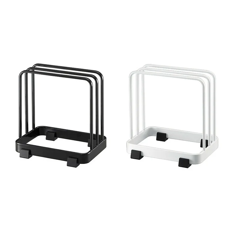 Vertical Multi-Tier Cutting Board Rack Stainless Steel Adjustable Organizer For Countertop Kitchen Storage Space Saving