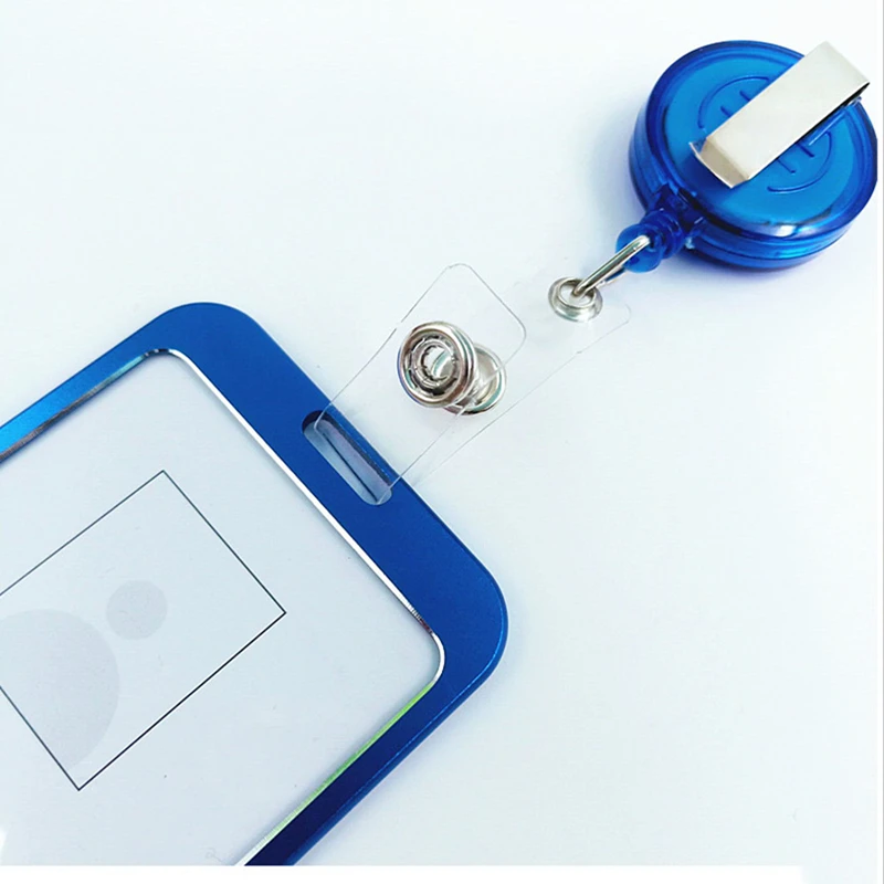 Veeki Blue Retractable Bears Badge Reel, Candy Color ID Card Clips - View #3