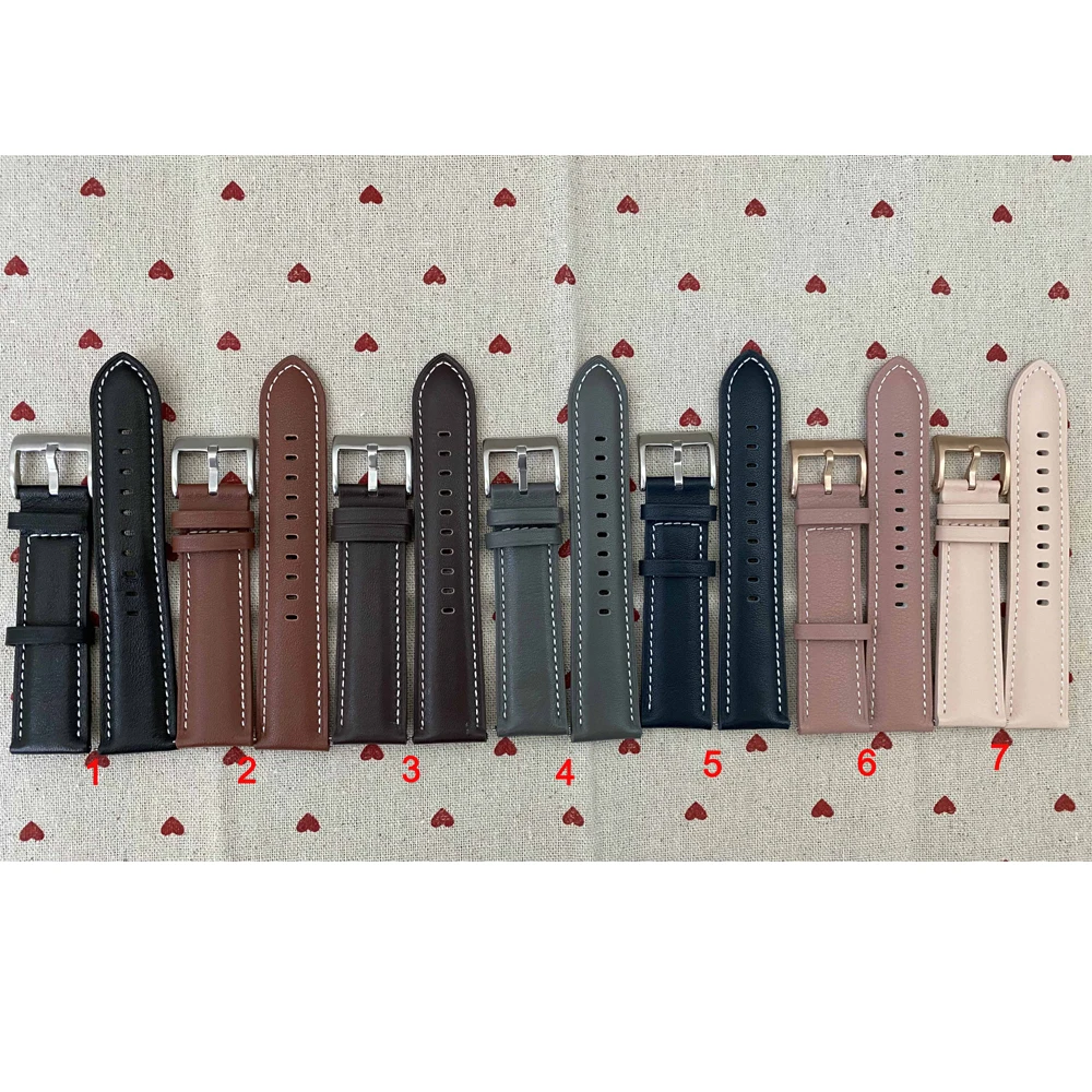 Elegant Slim Leather Watch Band Strap - Premium Quality 20/22mm Strap