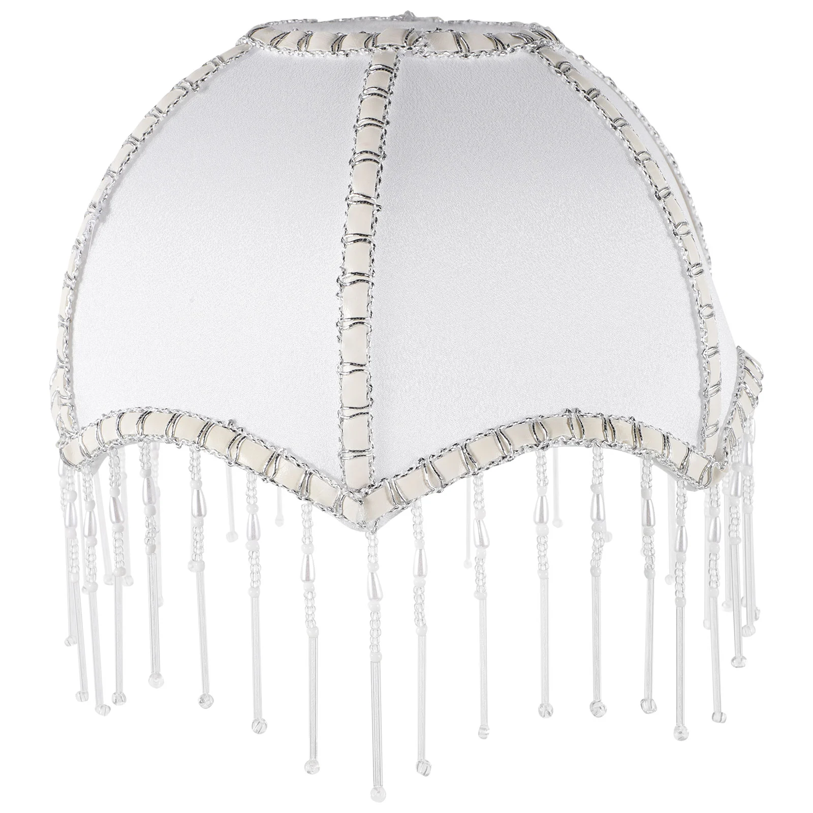 

Tassel Lampshade Clip on Chandelier Fringe Umbrella Shaped Light Cover European Style