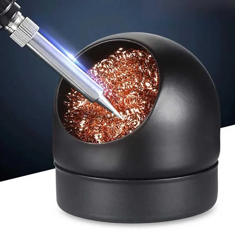 Soldering iron tip cleaner metal wire stand welding desoldering dross cleaner steel ball mesh filter