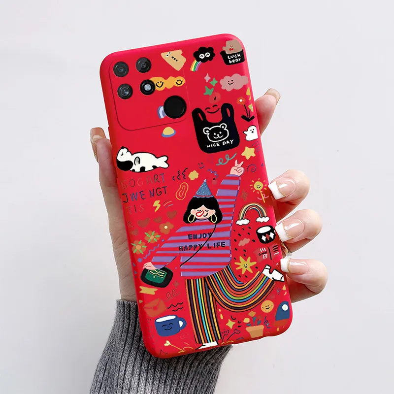 Cute Cat Cartoon Shockproof Soft Silicone TPU Phone Back Cover