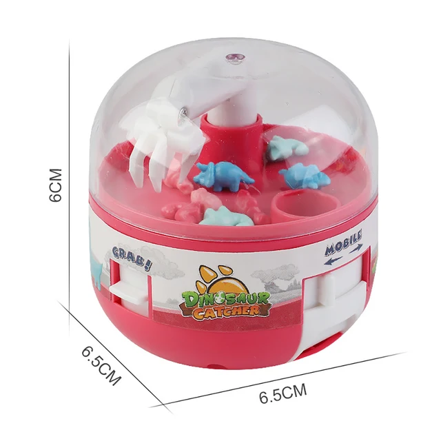 New Mini Claw Machine Dino Vending Catch Dinosaur Grabbing Machine Capsule Grabbing Catcher Toy Small Prize For Kids Children 6