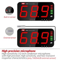 Digital Sound Level Meter Large Screen Display Noise dB Meter Wall Hanging Type alarm Hospital Restaurant Bar School 2