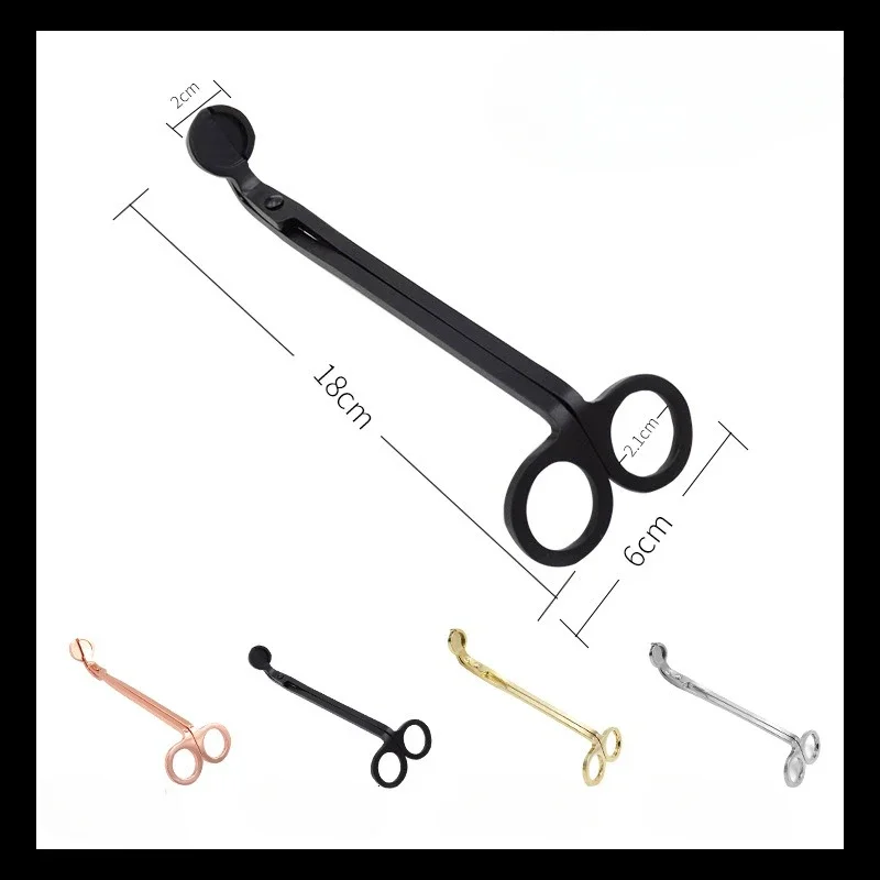 18cm Candle Wick Trimmer Stainless Steel Scissors Trim Wick Cutter Round Head Candles Core Shears Handmade Tools