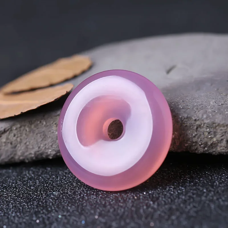 Natural Multicolor Jade Doughnut Pendant Agate Necklace Fashion Accessories Charm Jewellery Carved Amulet Gifts Women Men pendant necklace jasper pendant