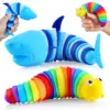 Cevioce Fidget Slug toy 2-piece set (random color), ideal for stress relief and sensory gaming, promoting focus and calmness 1