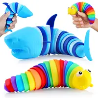 Cevioce Fidget Slug toy 2-piece set (random color), ideal for stress relief and sensory gaming, promoting focus and calmness 1