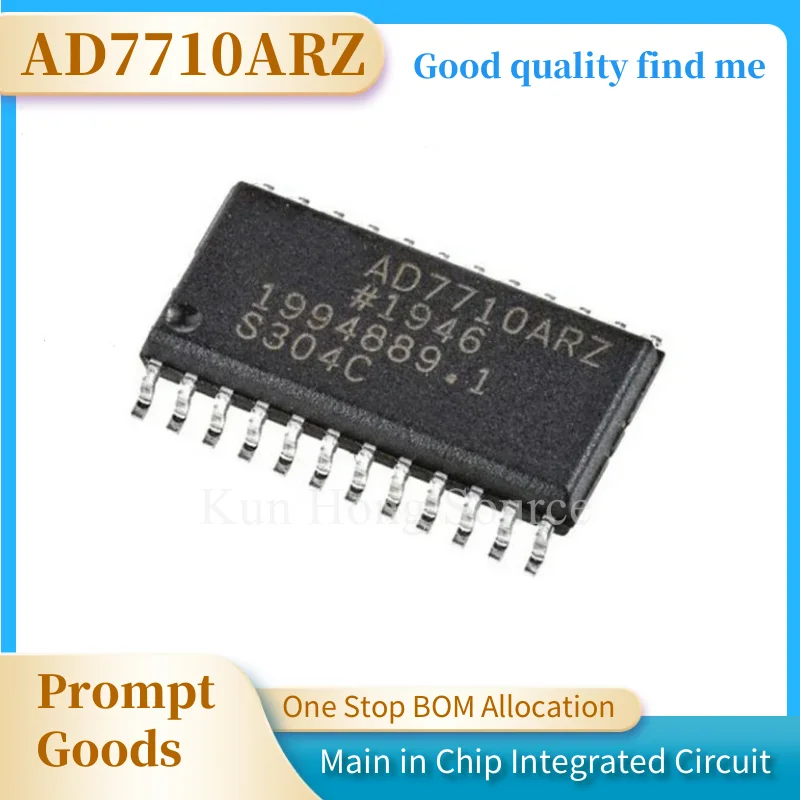 

1Pcs New original AD7710ARZ-REEL7 AD7710ARZ AD7710 5V~10V 24 1kHz SPI SOIC-24-300mil Analog To Digital Converters