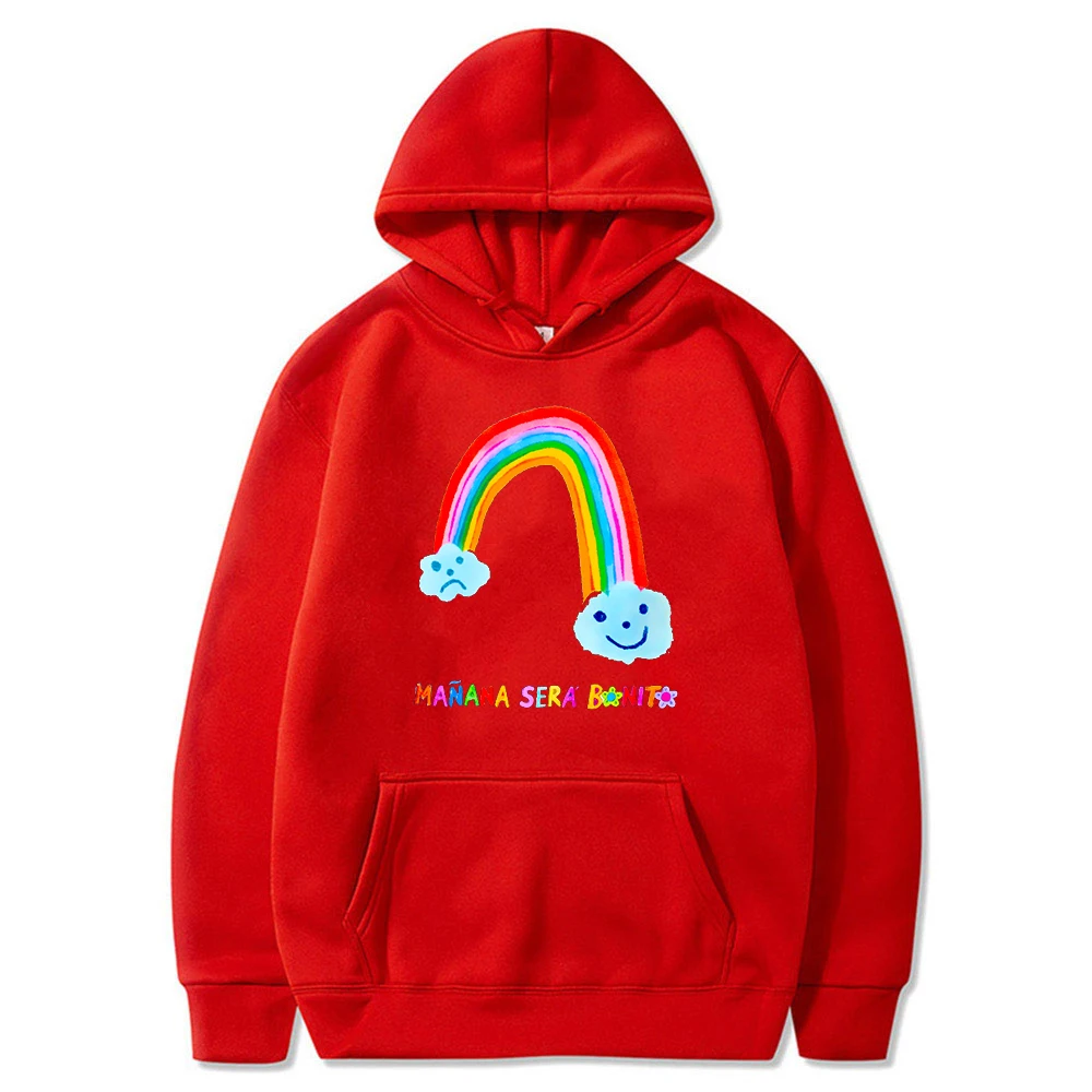 Karol G Manana Sera Bonito Rainbow Hoodie Long Sleeve Women Men Sweatshirt Casual Style Harajuku Streetwear Fashion Clothes