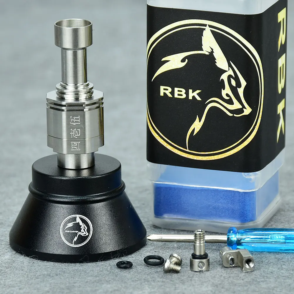 

wolfcoolvape Four One Five 415BB MTL RBA atomizer vape 316ss kayfun drip tip for Boro Tank / Billet / BB / Pulse AIO / Boro Mod