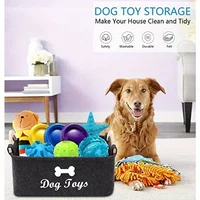 Felt pet toy box, dog toy box, storage basket box - perfect for organizing pets 5