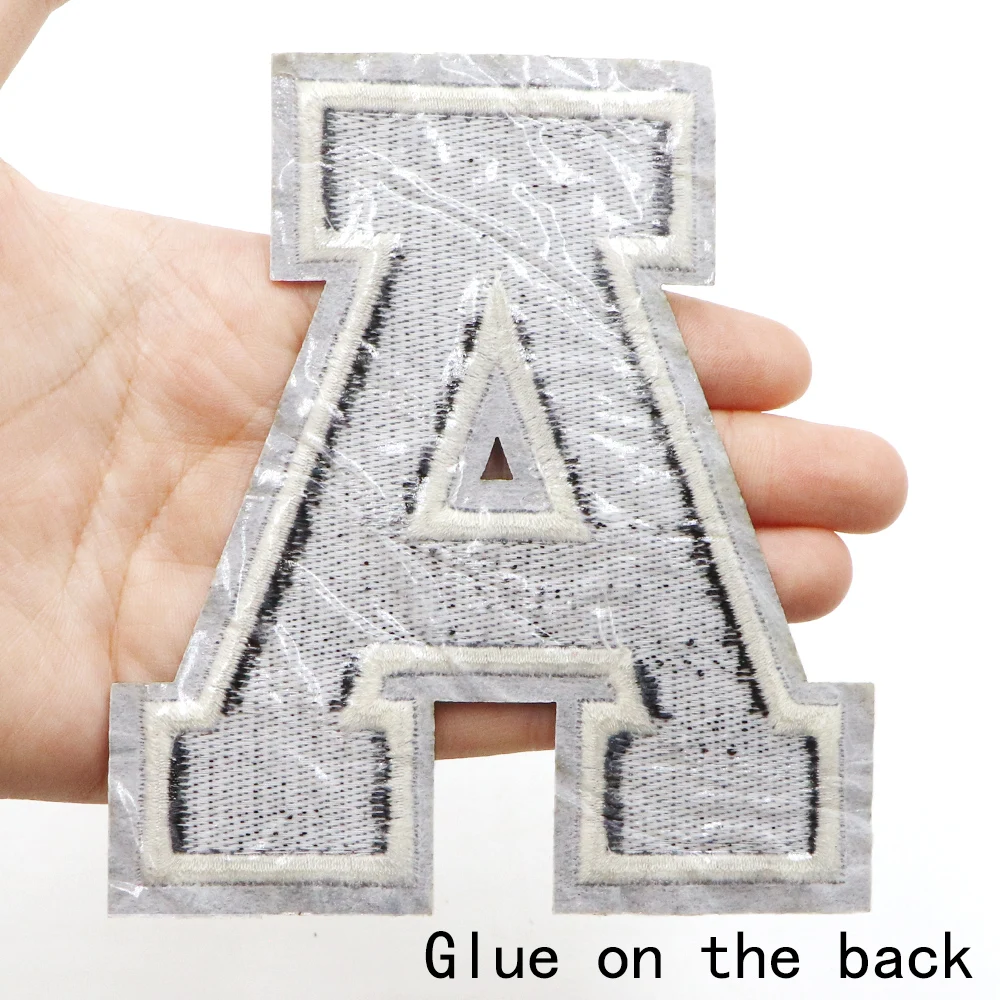 1PC 11.3Cm A-Z 의류 용 영어 문자 패치 모자 자켓 신발 바느질 자수 아플리케 패치 옷 장식 DIY