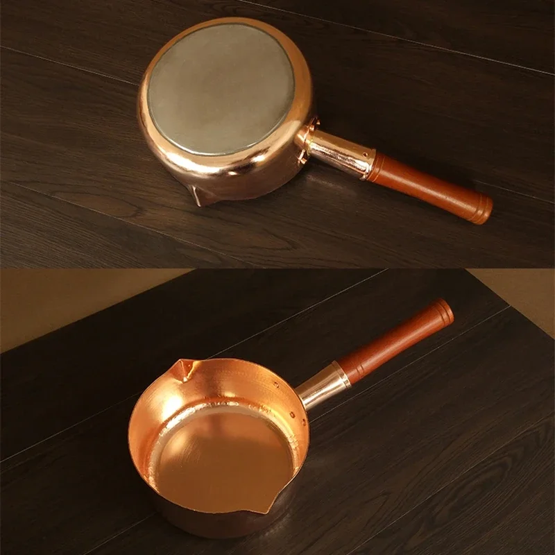 Pure Copper Small Milk Pot Single Handle Brass Pot Small Cooking Pot  Household Mini wok - AliExpress