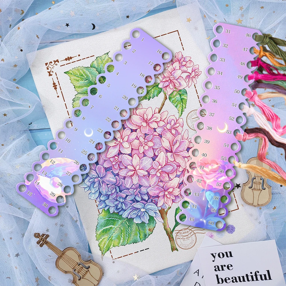 2pcs Embroidery Floss Organizer Cross Stitch Threads Holder Storage Tool 30-Hole Yarn Organizer Acrylic Winding Board for Sewing