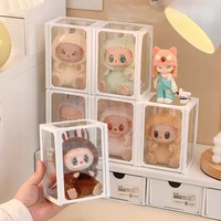 Labubu Display Box Transparent Glass Labubu Doll Storage Blind Box 8-14cm Decorations for Labubu Doll Box Dustproof And Moisture 1