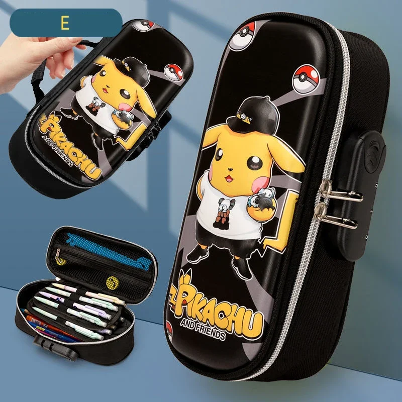 thumbnail image 1 of MINISO Pikachu Coded Lock Pencilcase Child Three Layer Large Capacity 3D Pencil Pouch Boy Portable Stationery Storage Boxes Gift, 1 of 5