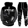 Camouflage Hoodie 3D Print Tracksuit Set Man Hoodie + Pants 2pcs Set Outdoor Fitness Sportswear Casual Unisex clothing 6