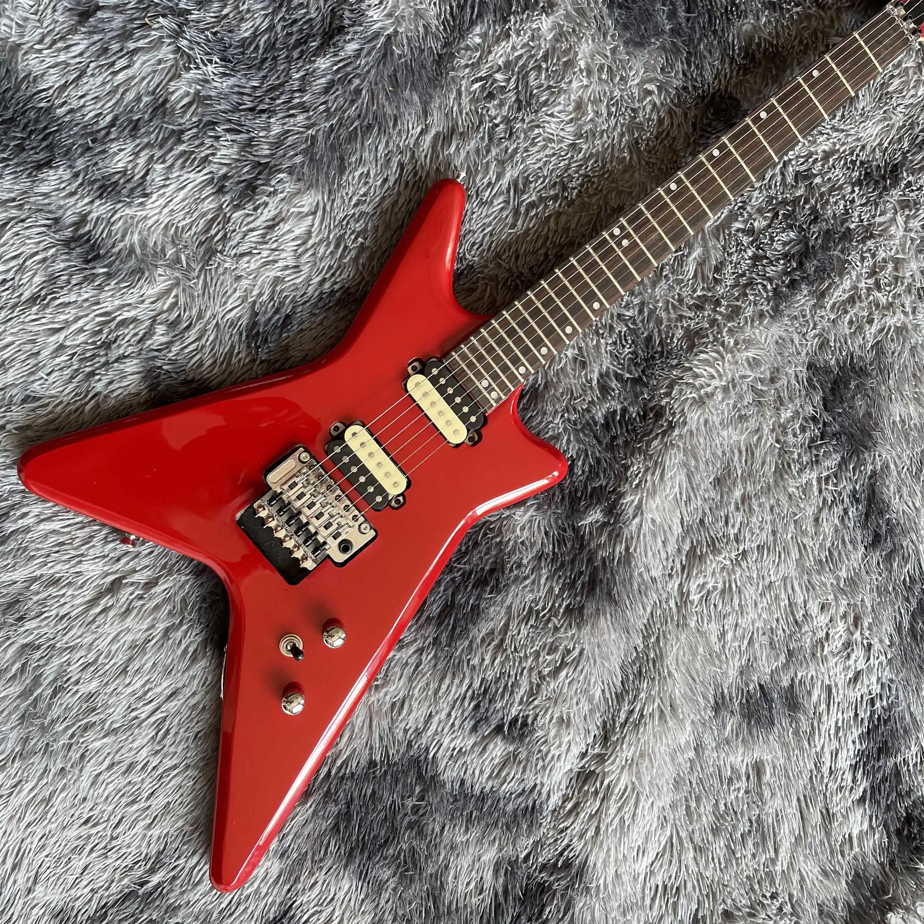 

Free shipping,Palm red, fashion,special-shaped, unique, electric guitar,2022 new pop, high-end custom,