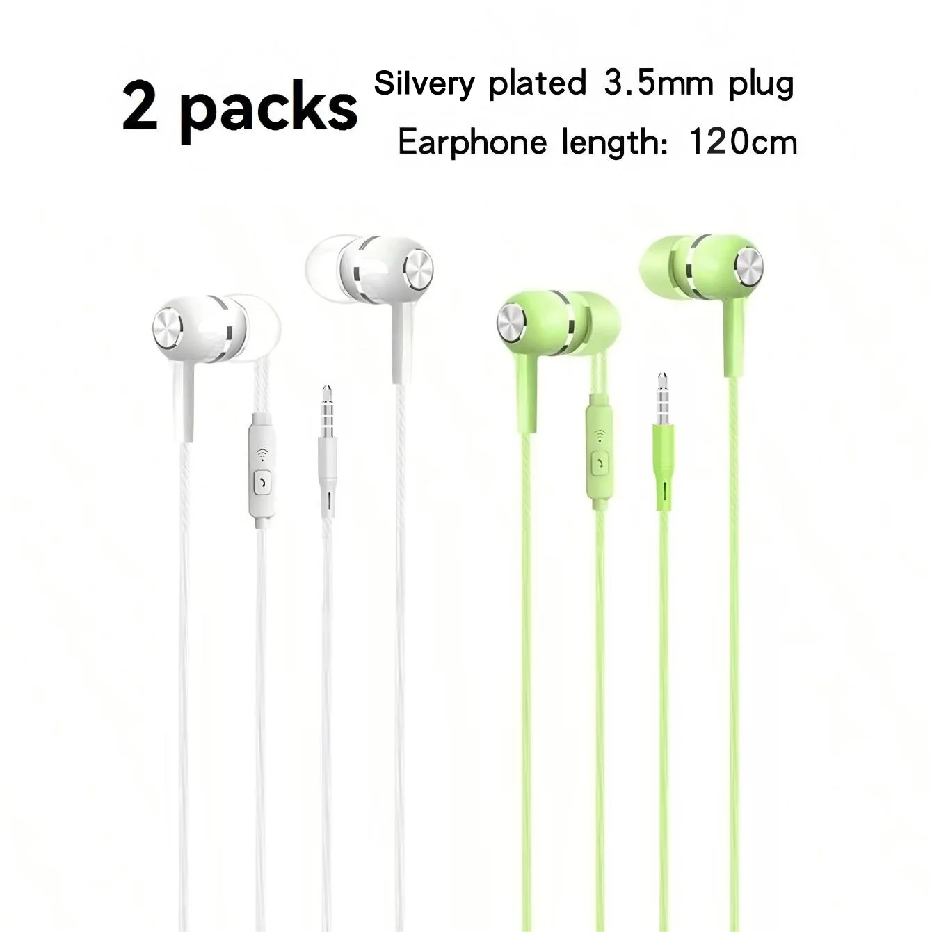 Premium Wired In-Ear Headphones with Microphone | HiFi Stereo Bass Earbuds | Sports In-line Control