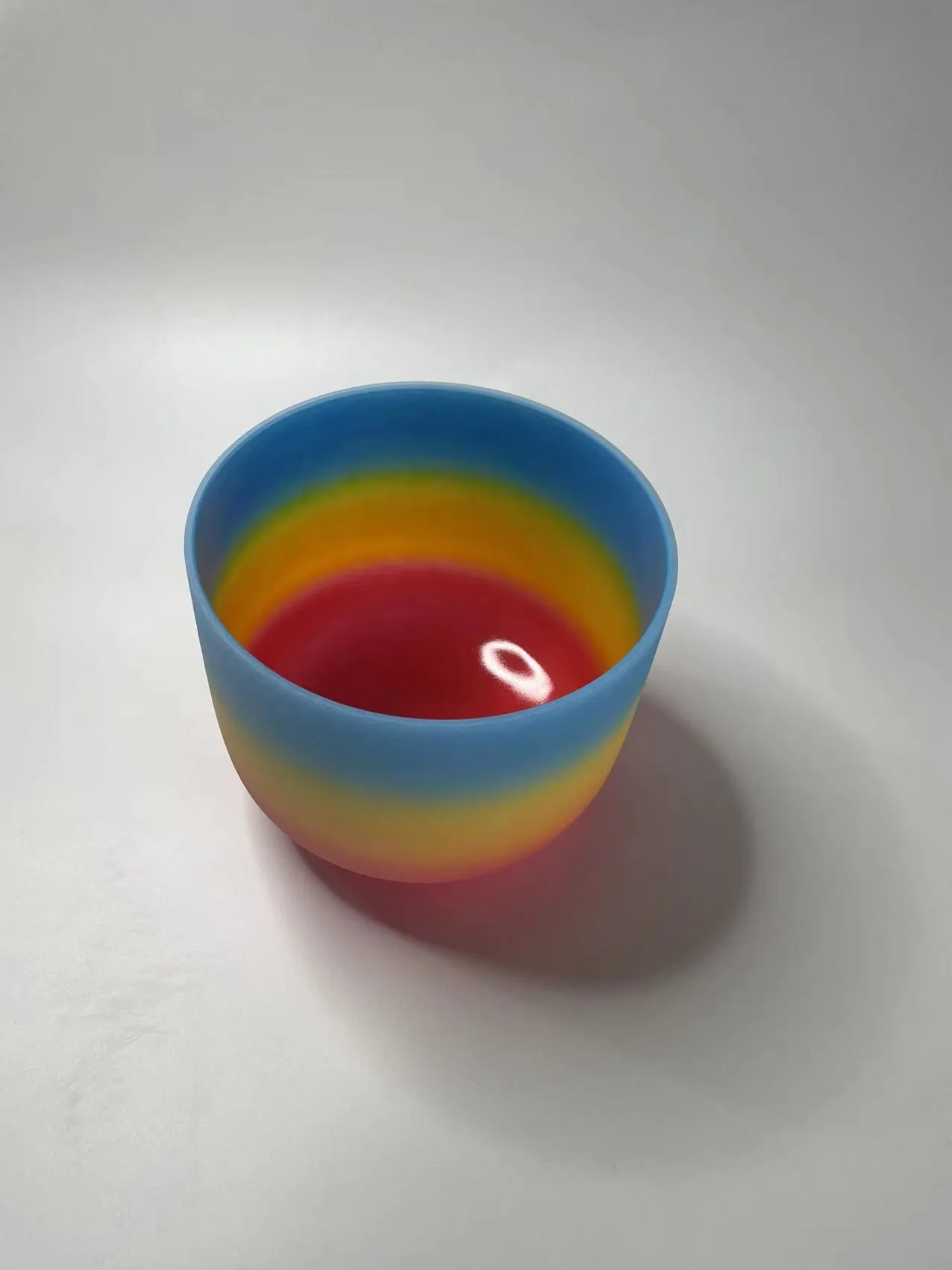 440hz/432hz 8 Note G Color Rainbow Frosted Quartz Crystal Singing Bowl For Meditation Healing  Chakra Banlance