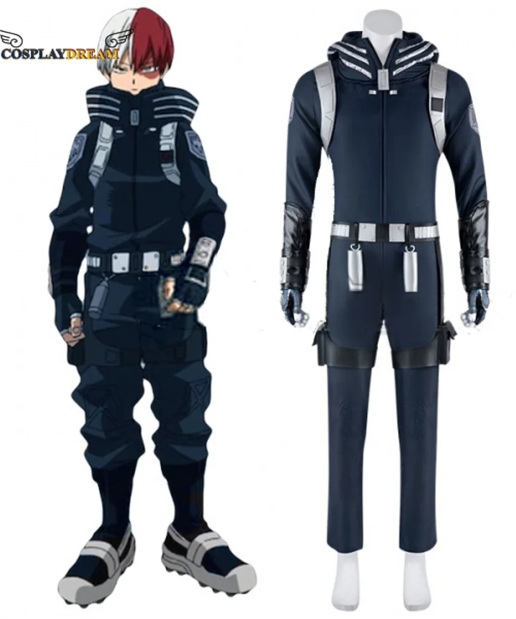

My Hero Academia World Heroes Mission Boku No Hero Akademia Shoto Todoroki Winter Suit Cosplay Costume Deep Blue Edition