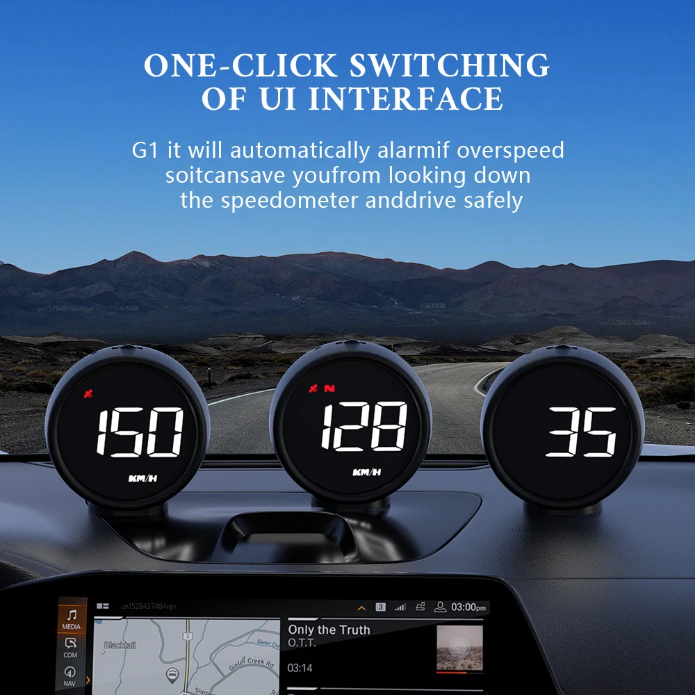  HUD  ÷ GPS KM/H MPH ӵ,   ý,   