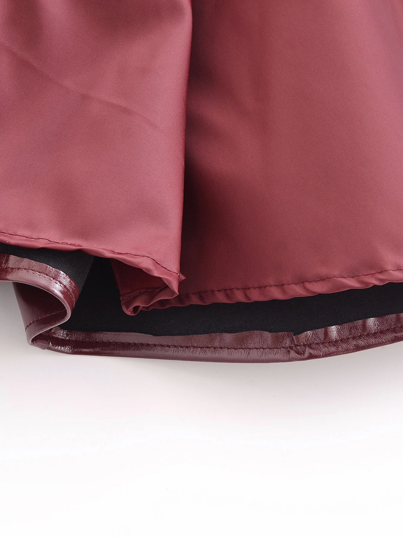 Leather Jackets Women's Shirt Red With Button Long Sleeve Blouses Jackets Coat 2024 inszart Elegant Fashion Outwear Woman Jacket