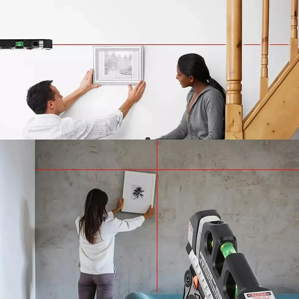 Laser Level Kit Multipurpose Cross Line Laser Tool 8 Feet Measure Tape Ruler Metal Tripod Stand laser level,laser level tripod