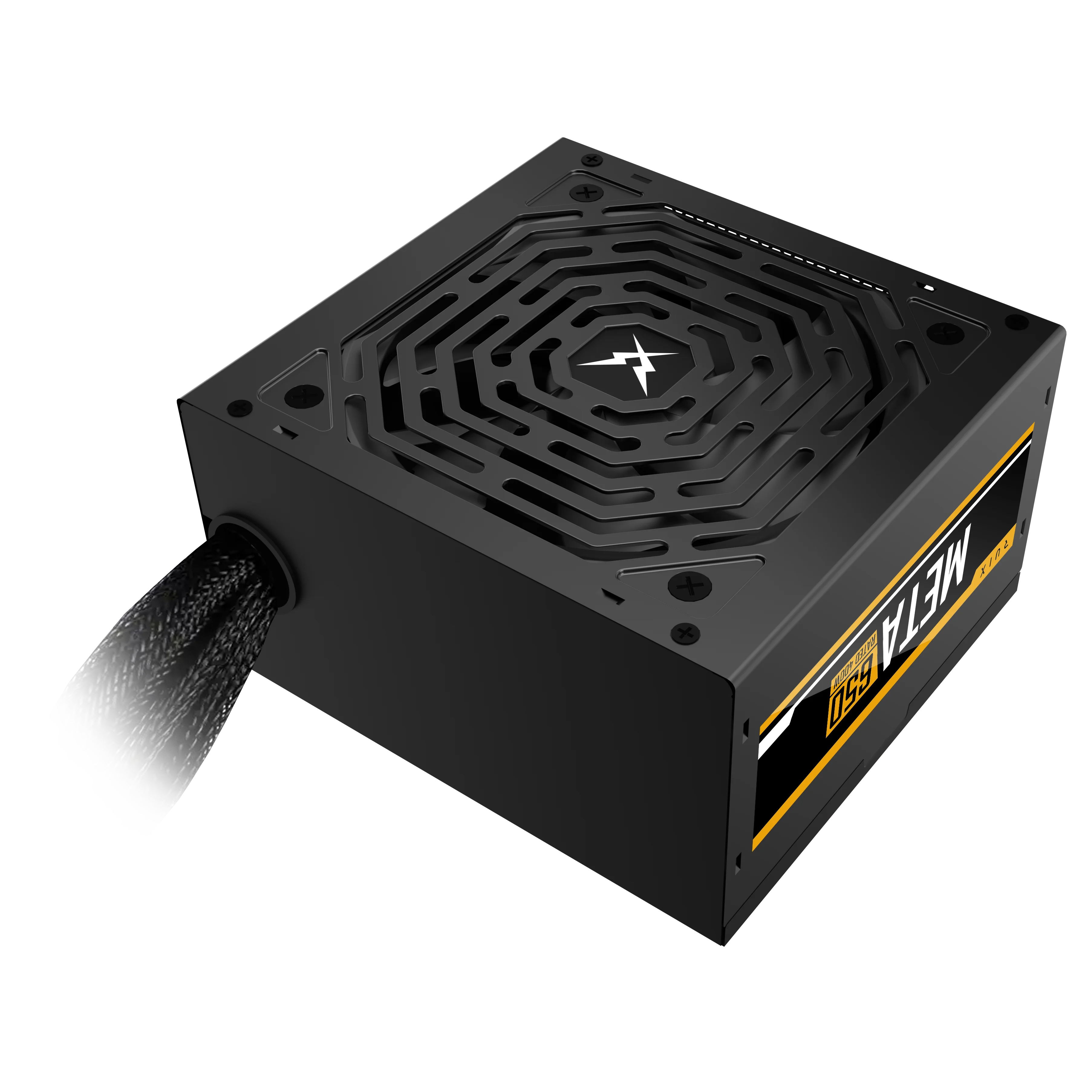 루익스 메타650 파워 서플라이 400W 풀 모듈러 24핀 12V ATX PC PSU 블랙 초저소음 120mm 팬 데스크탑 컴퓨터 PC 사무용