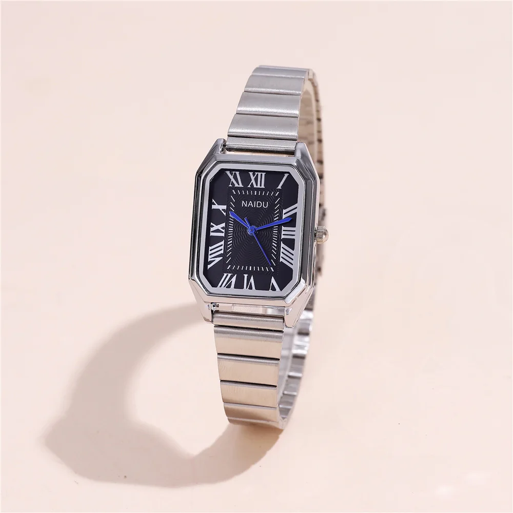 trendy elegant women steel dress watch rectangle dial quartz wristwatch 5