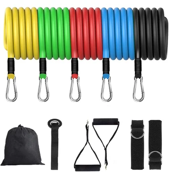 Latex resistance Pull bands rope for Pilates, yoga, CrossFit, fitness , 11PCs 6