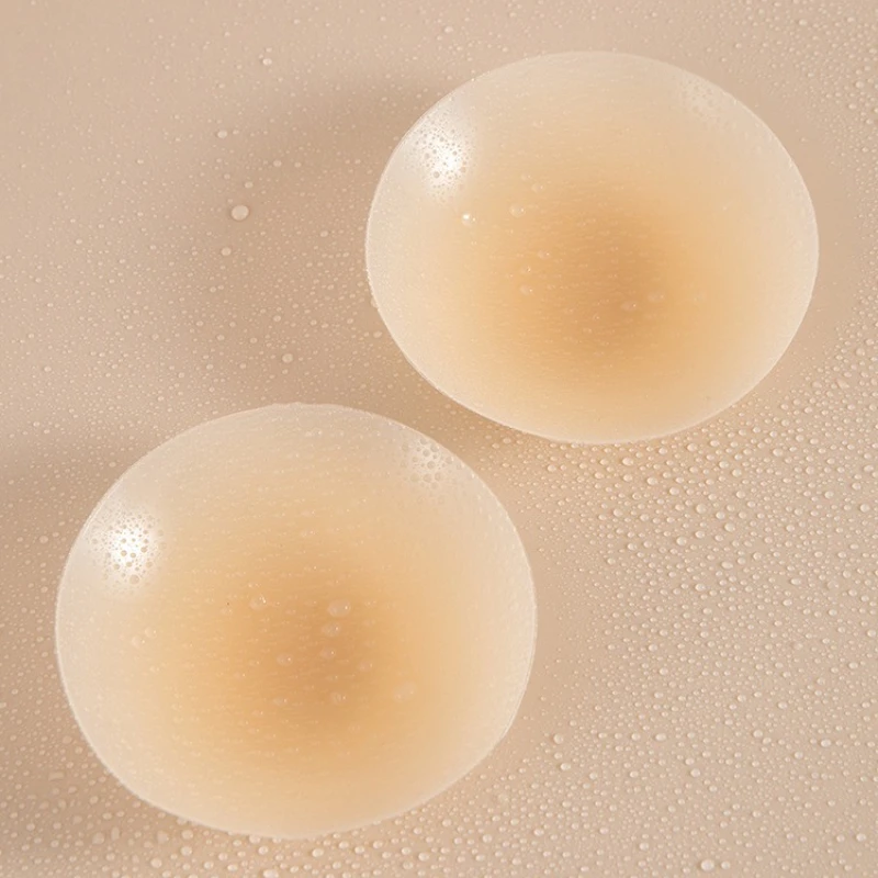 1 Pair Reusable Breast Petals Nipple Cover Thin Invisible Silicone Breast Pasties Women Sticky Invisible Stick-on Bra Boob Tape 2