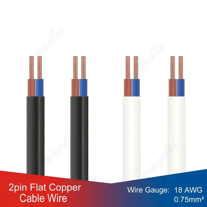 2ConductorsElectricalWireBlueBrownWirewithFireResistantWhite