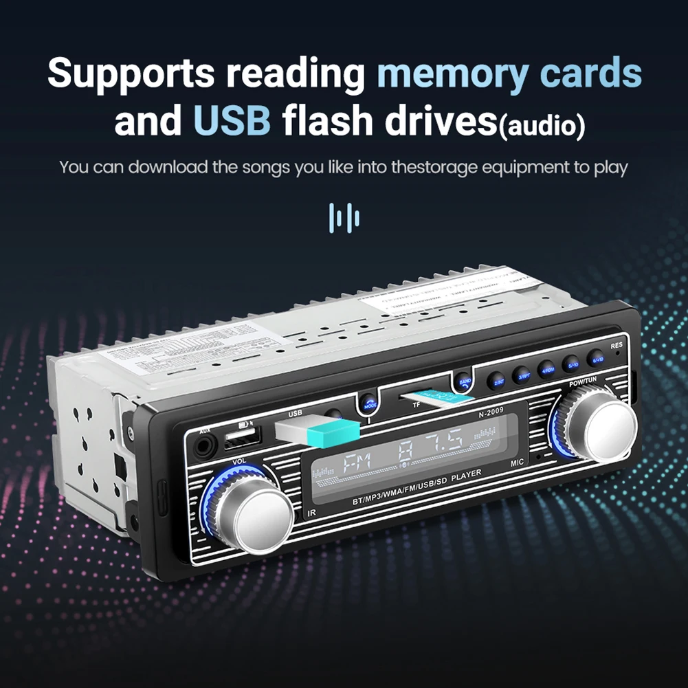 LCD screen Car Bluetooth FM Radio 2 channels Audio output Stereo MP3 Player with Remote Control Audio Stereo Receiver USB AUX