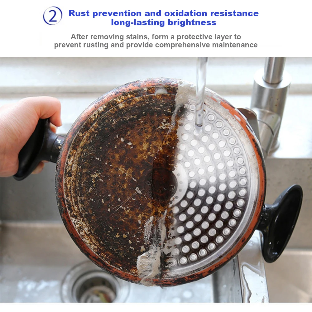 250g Cleaning Bubble Powder Remover Grease Away Cleaner Anti-Rust Kitchen Detergent Powder Dirt Stubborn Stains Remover
