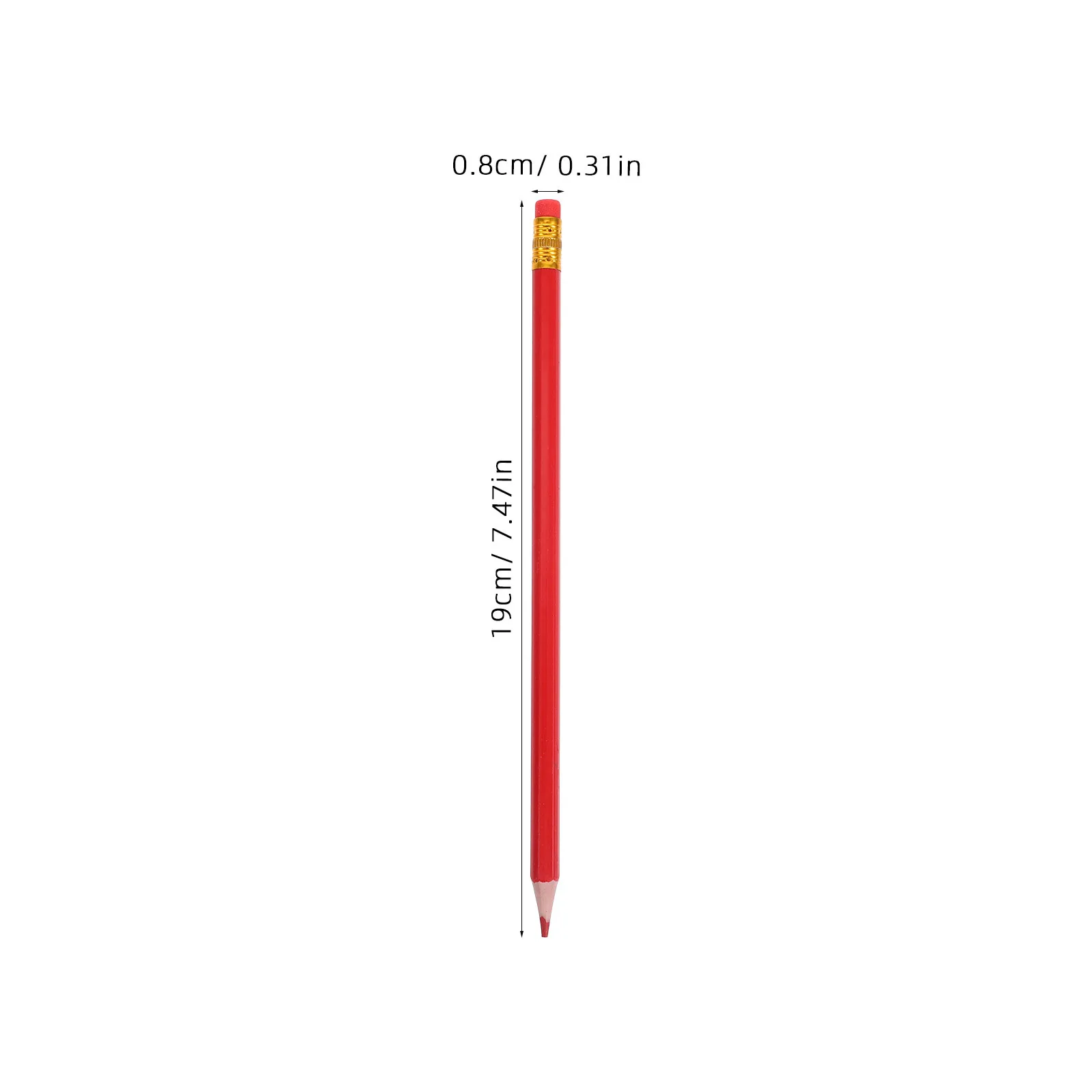 12 pcs Red Colored Pencils Erasable Pre-Sharpened Hexagonal Writing Sketching Pencils For Teachers Artists Students Drafting Map - 6