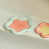 6''8'' Korean Chubby Breakfast Plate Jewelry Storage Plate Dessert Cake Plate Fruit Storage Flat Bowl Cute Dish Plates Ceramic 5