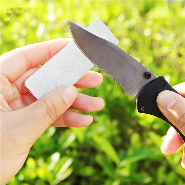 Double Sided Fold Diamond Knife Sharpener  Pocket Diamond Sharpener Knife  - New - Aliexpress